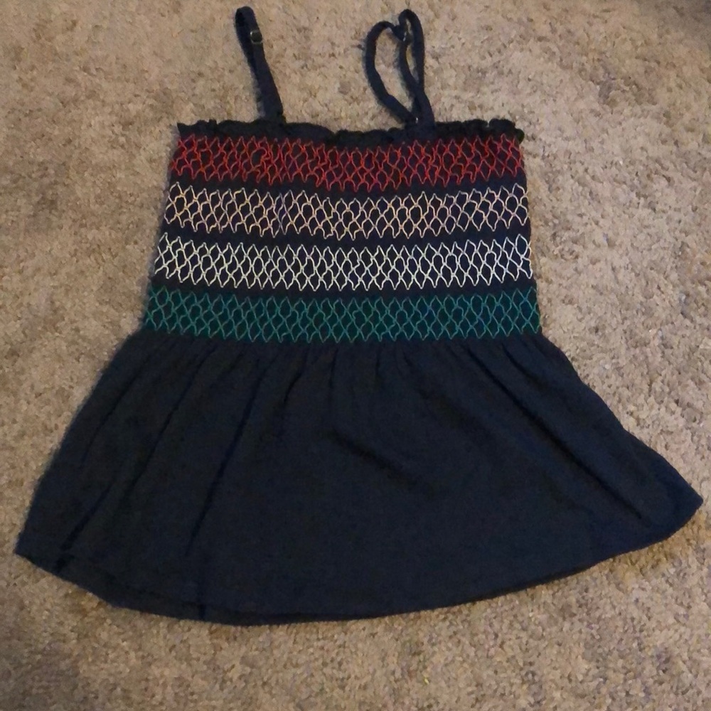 Navy spaghetti strapped